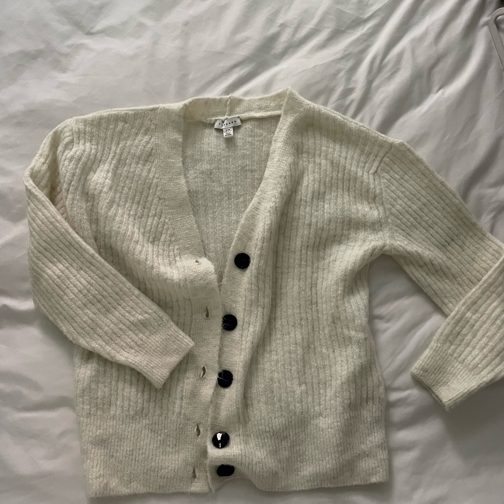 White cardigan